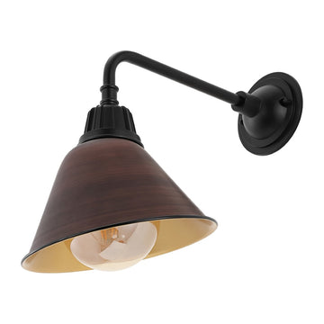 Croydon 9.63"  Farmhouse Industrial Indoor/Outdoor Iron LED Gooseneck Arm Outdoor Sconce